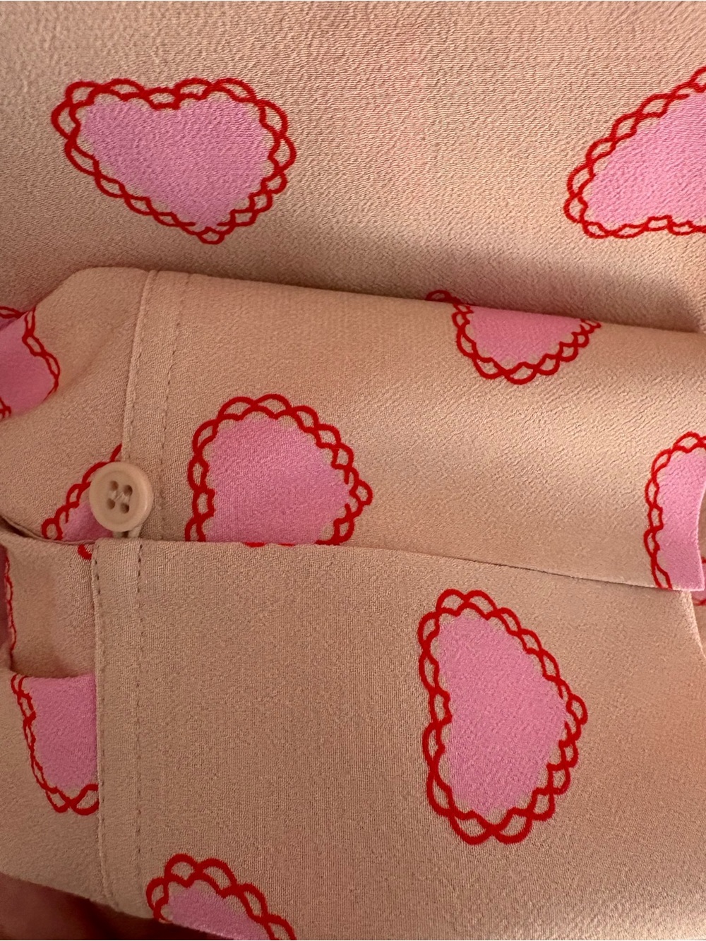 LK Bennett NWT Heart  Print Bow Blouse - Picture 5 of 12